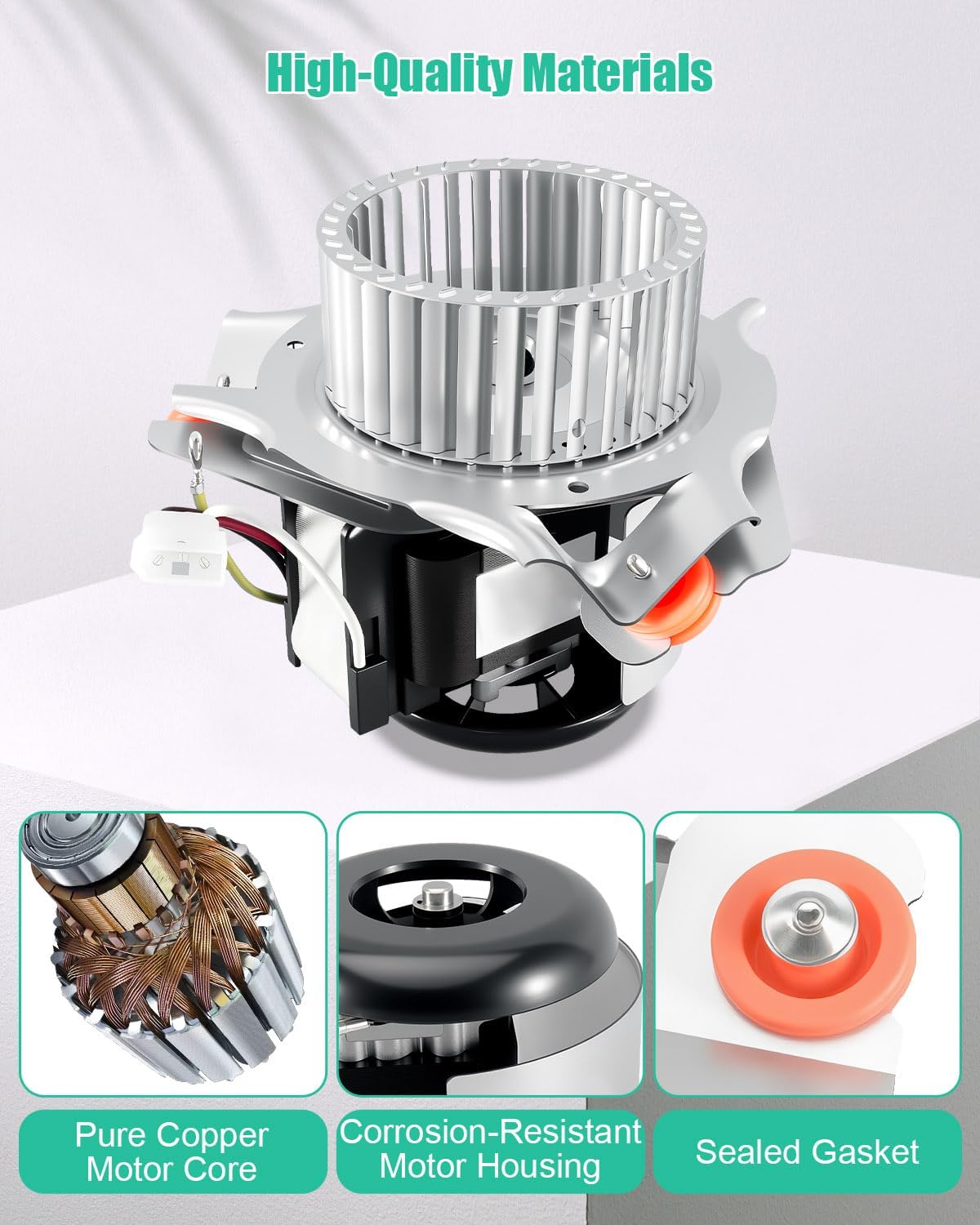 HC21ZE122A Furnace Draft Inducer Motor Assembly, Fits for Carrier Bryant Payne Models HC21ZE127A 326634-401 J238-112-11202 J238-150-15217 347822-763 326628763, 115V Furnace Blower Exhaust Vent Motor