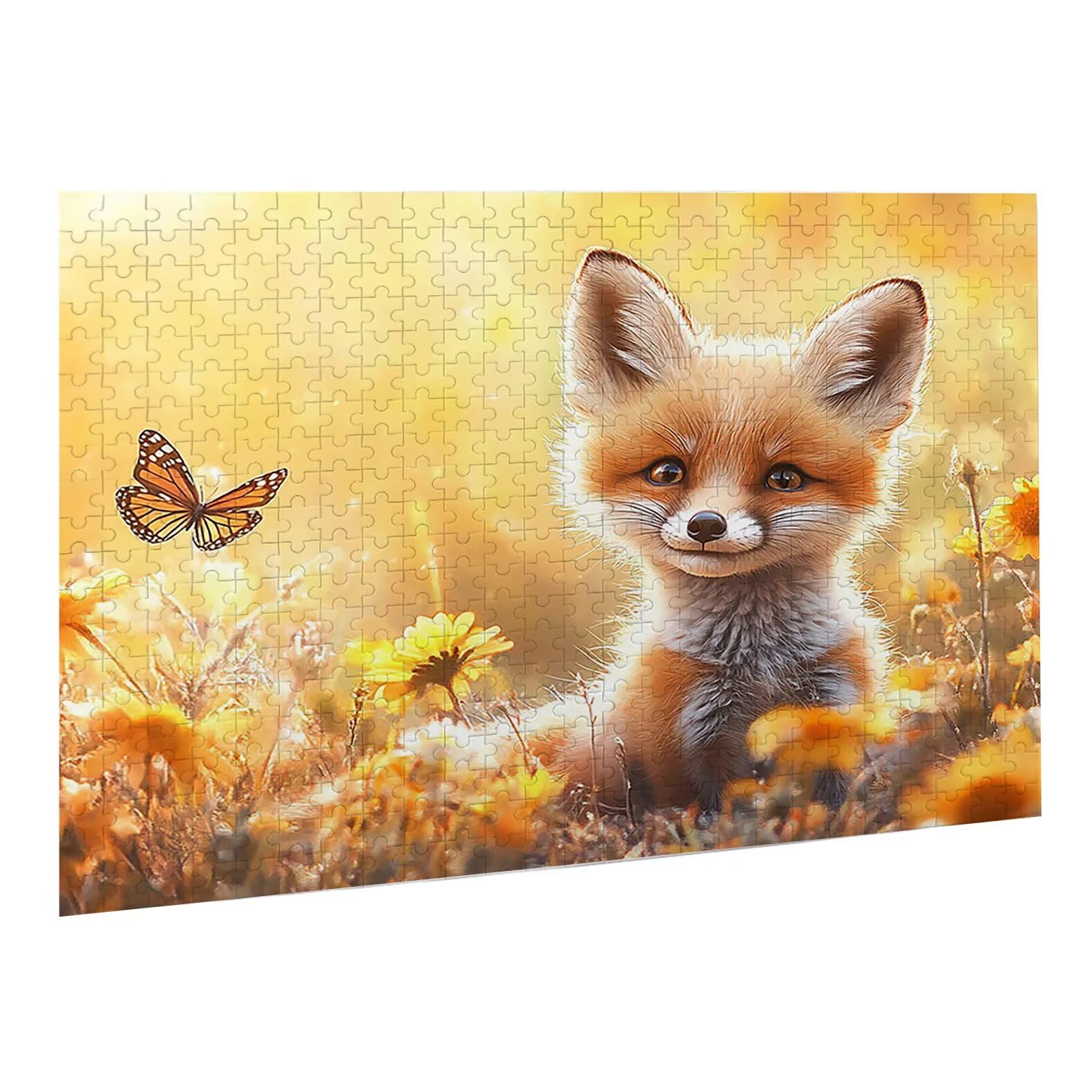 Puzzle dla dorosłych, 3000 sztuk, trudne drewniane puzzle, gra, gra logiczna, gra ręczna, dekoracja rodzinna, kreatywna rozrywka, prezent 81 x 122 cm motyl lis K0F-74