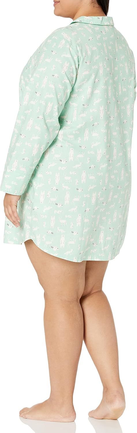 Amazon Essentials Women's Woven Flannel Notch Collar Nightgown (Available in Plus Size) - Image 5