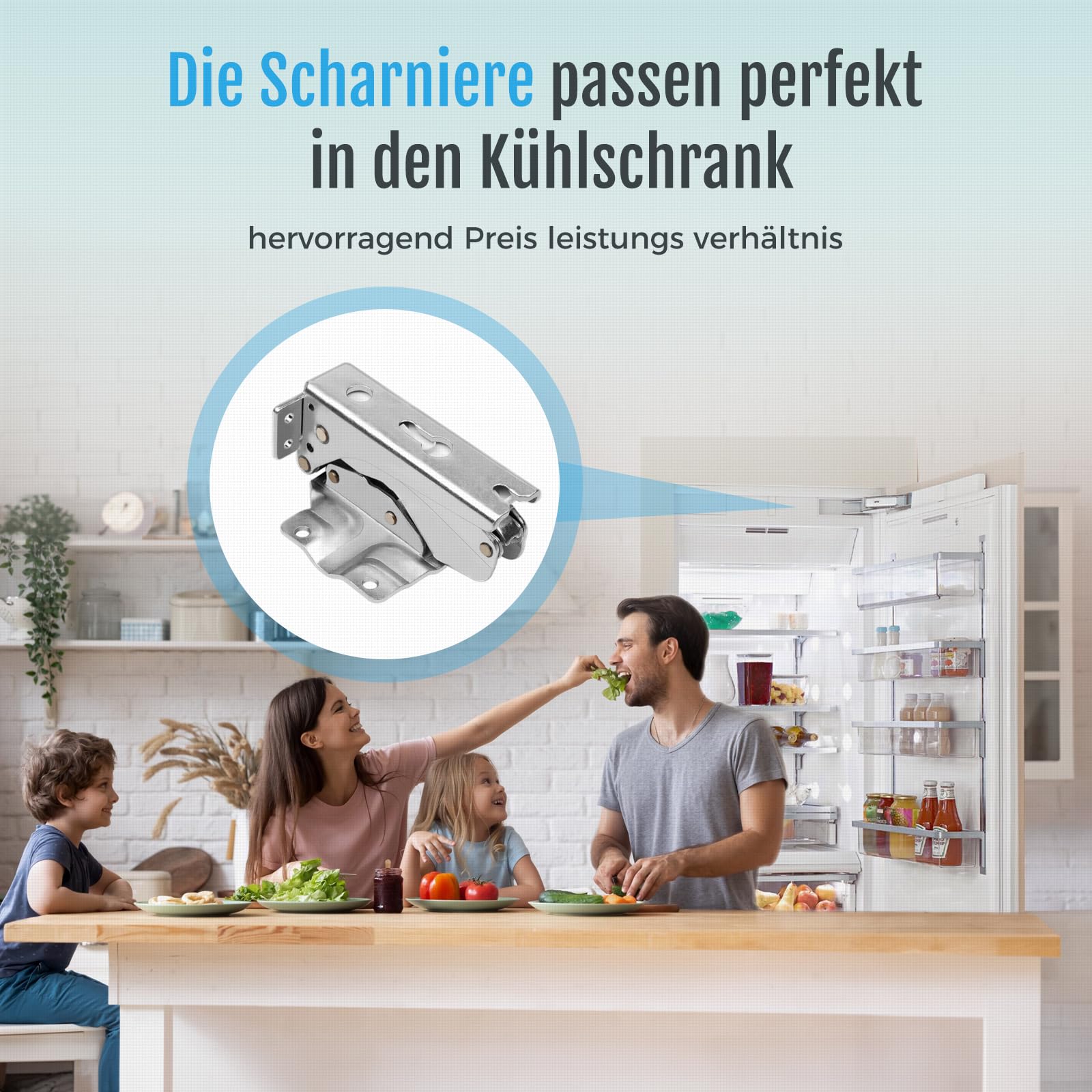 Kühlschrank Scharnier Türscharnier Geeignet für Bosch Siemens Miele AEG Neff Gaggenau 00481147 481147, AEG Electrolux 407131425/8 Miele 5546050 Gefrierschrank Einbau Kühlschrank Beschlag