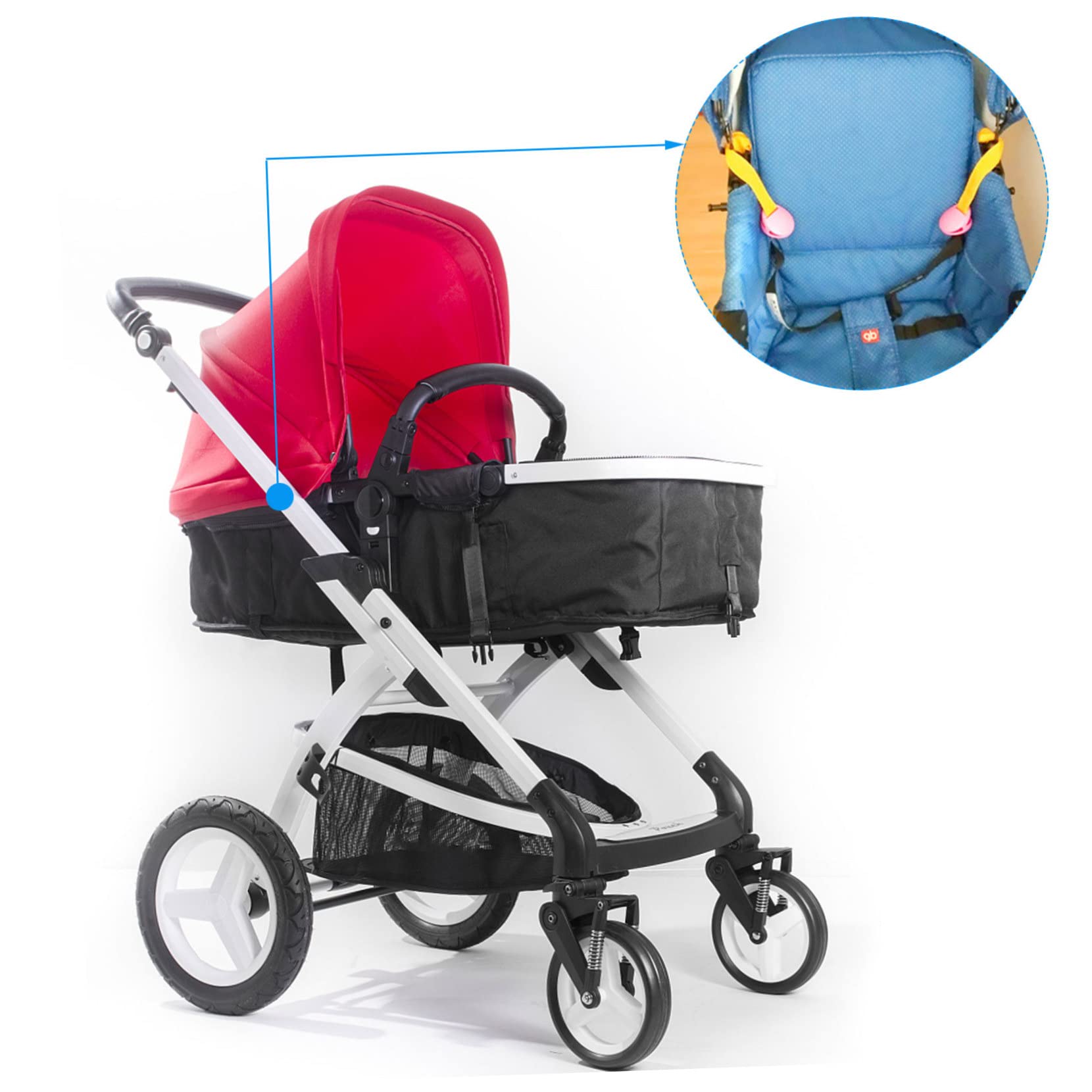 UPKOCH 12pezzi Multi-purpose Stroller Blanket Clips Strong Grip Pram Pegs for Securing Quilts Toys and Towels for Infant Strollers Lake