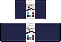 Vista 17 de HappyTrends 2 tapetes de cocina acolchados antifatiga, resistentes y ergonómicos de espuma de pie, impermeables, antideslizantes, para el hogar