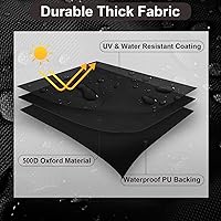 Vista 3 de PureFit Fundas para muebles de patio, funda impermeable para muebles de mesa de exterior rectangular, cubierta de sofá seccional de patio