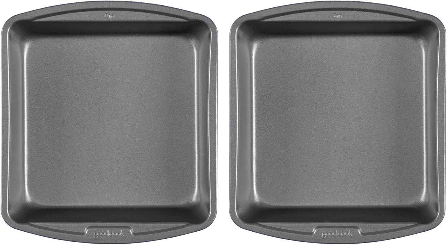 GoodCook 8x8-Inch Baking Pan Set, 2-Pack, Gray