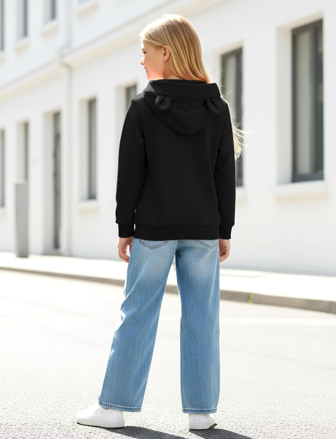 PATPAT Girls Graphic Hoodies Size 4-14 Years Long Sleeve Cartoon Print Pullover Hooded Sweatshirt Cute Casual Tops for Girl - Image 4