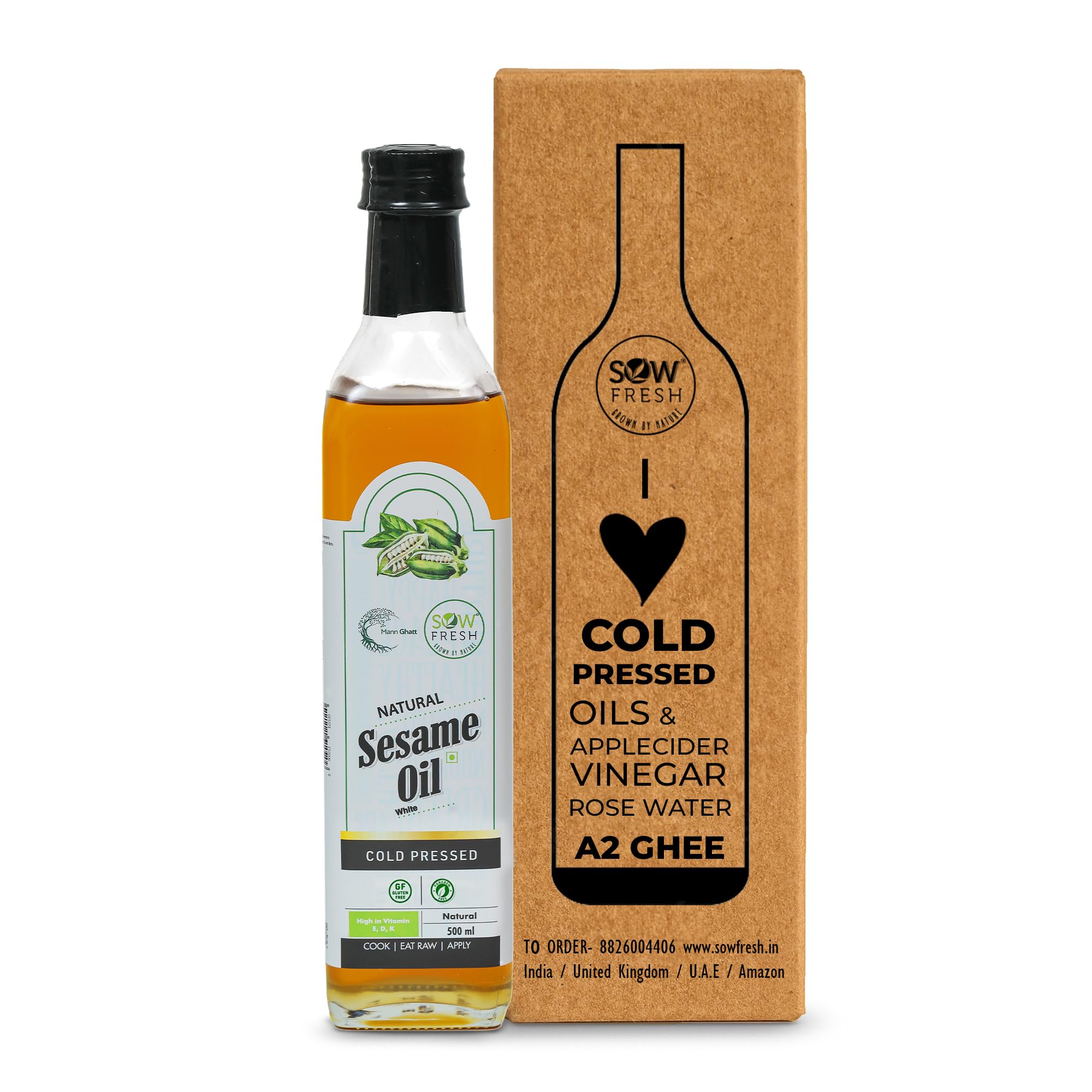 Sow Fresh Grown by Nature Virgin Sesame Oil - Natural Til ka Tel