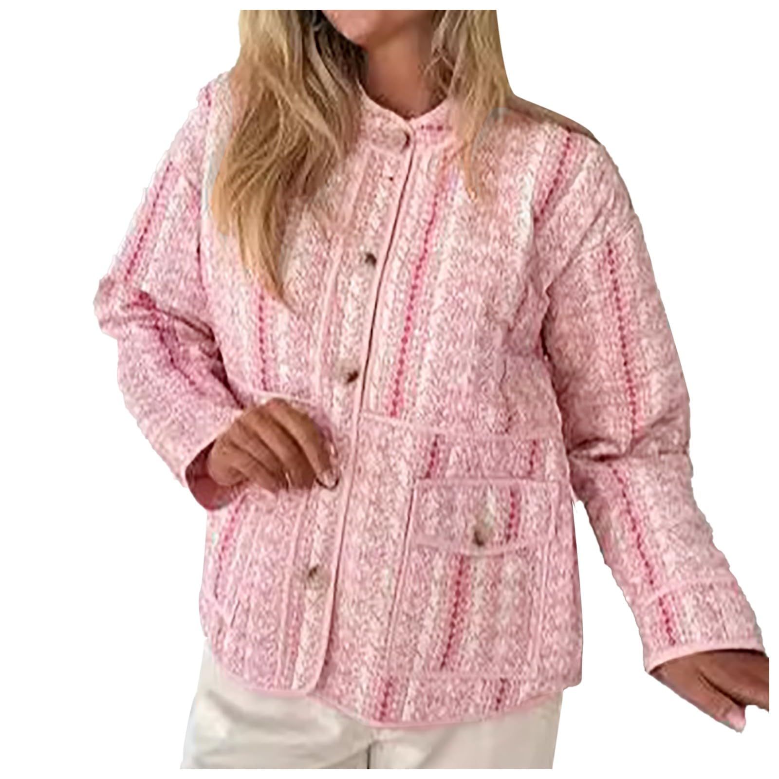 Chaqueta Mujer Abrigo Entretiempo Invierno Cazadora Plumiferos，Chaqueta corta acolchada para mujer con estampado floral abrigo tipo cárdigan de manga larga ligera y parte delantera abierta