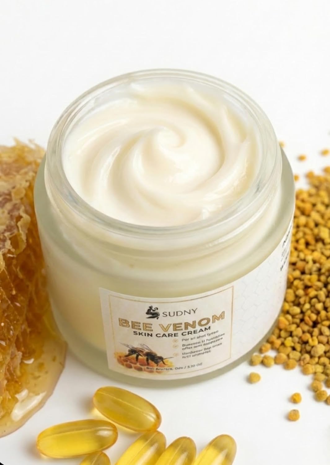 Natural Bee Venom Cream | Advanced Bee Venom Moisturizer with Manuka Honey | Exfoliating Face Cream with Salicylic Acid to Clear Pores, Hydrate & Firm Skin | Day & Night Anti-Wrinkle Lotion
