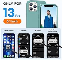 Vista 1332 de Miracase Funda diseñada para iPhone 13 Pro Max con protector de pantalla, [forro de microfibra suave antiarañazos], funda protectora de silicona