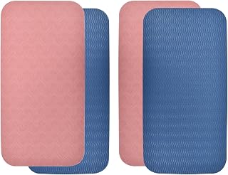 2 Piezas Esteras de Yoga Fitness Rodillera de Yoga, Esteras de Yoga, Rodilleras Ligeras, Esteras de Yoga Antideslizantes TPE Yoga Mat para Proteger las Rodillas, los Puños y los Codos, 34 x 17 x 1 cm