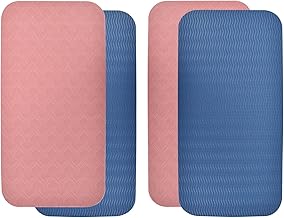 2 Pieces Yoga Mats Fitness Yoga Knee Pads, Yoga Mats, Lightweight Knee Pads, Non-Slip Yoga Mats TPE Yoga Mat to Protect Knees, Cuffs and Elbows, 34 x 17 x 1 cm