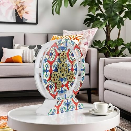 Vista 204 de The Gears - Reloj de pared con engranajes móviles (Vietri, redondo de 36 pulgadas)