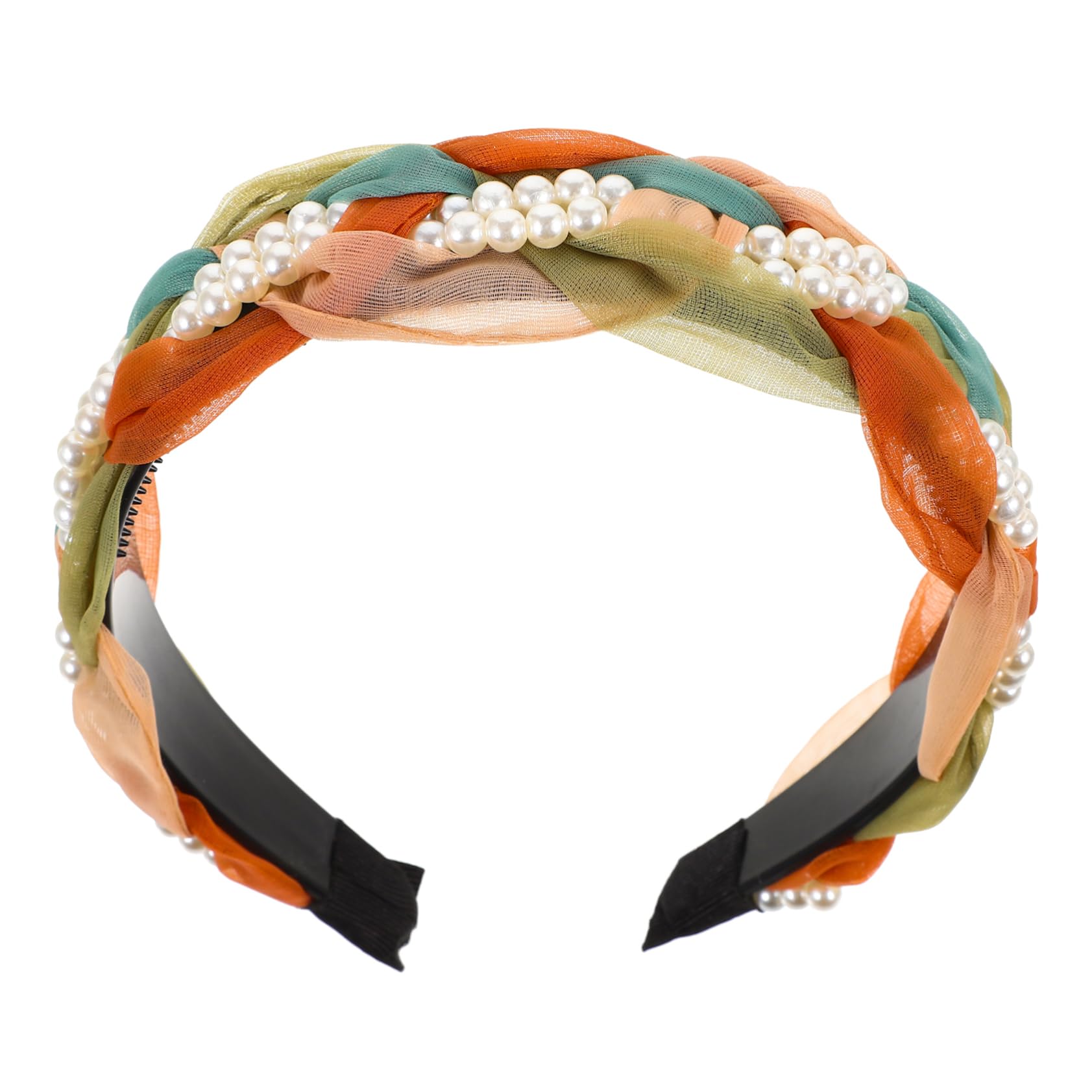 FRCOLOR 5 piezas de color de contraste trenza diadema ancha bandas para el cabello para damas amplia diadema para damas accesorios para el cabello diademas para damas damas diademas red
