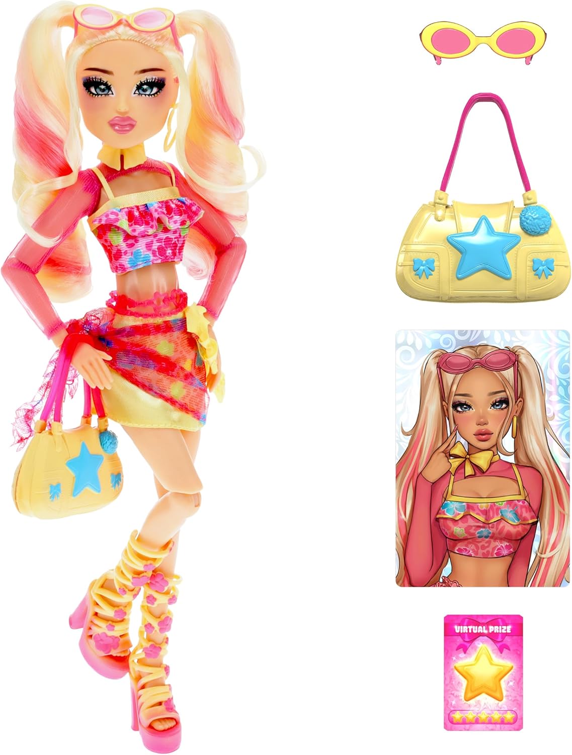 PhatMojo Dress to Impress — Bubblegum Gal Fashion Doll — Series 1 Wave 1 — 11.5-Inch Tall — Includes DLC Code Redeemable on Roblox — Officially Licensed Doll