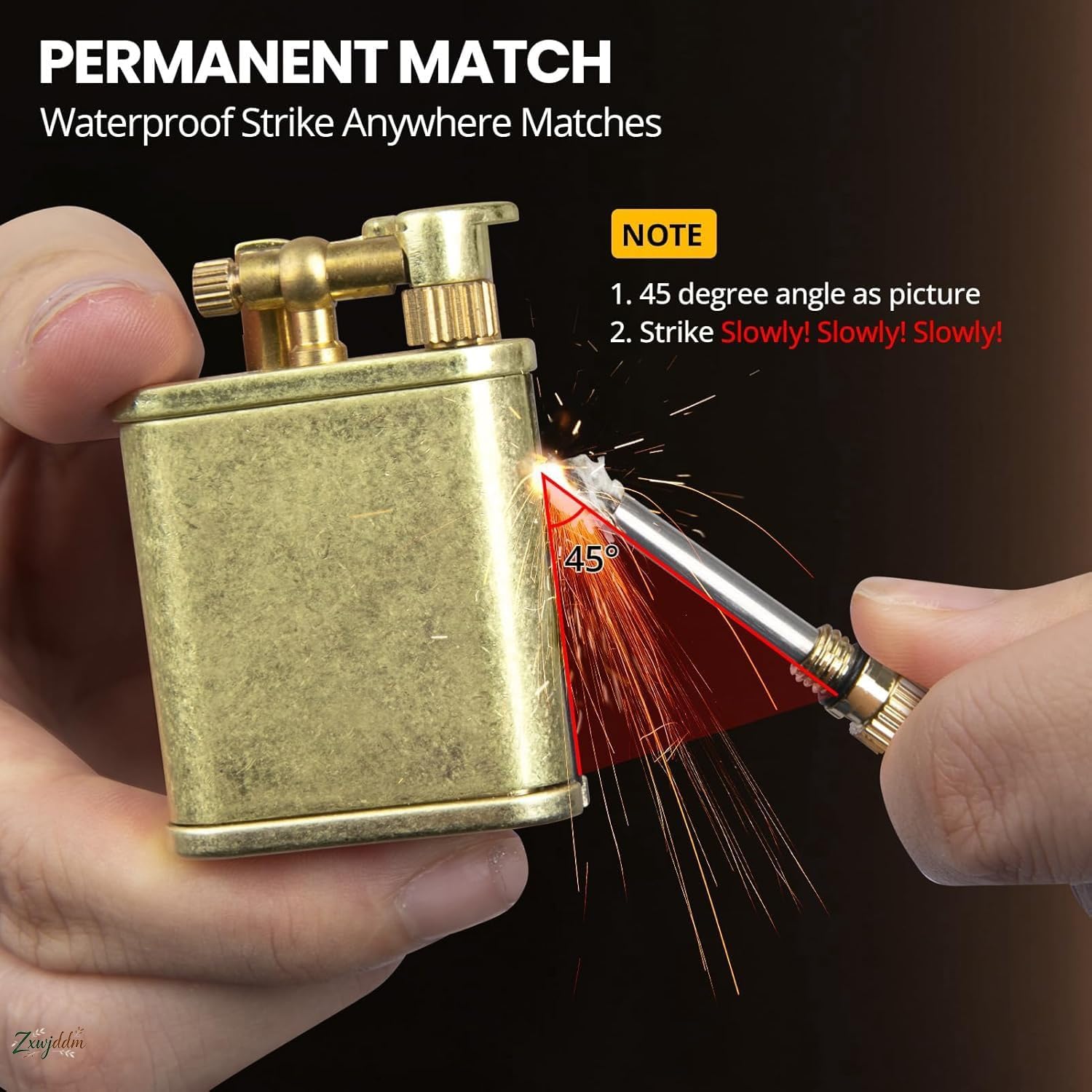 2-in-1 Permanent Match Lighter, Reusable, Retro-Style Lift-arm Kerosene Lighter, Perfect for Camping and Hiking.(2pc1)