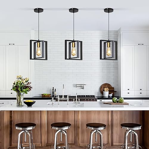 Miniatura 18 de Candelabro rústico de granja, lámpara colgante de 4 luces, altura ajustable, madera vintage marrón, iluminación colgante para entrada, isla de