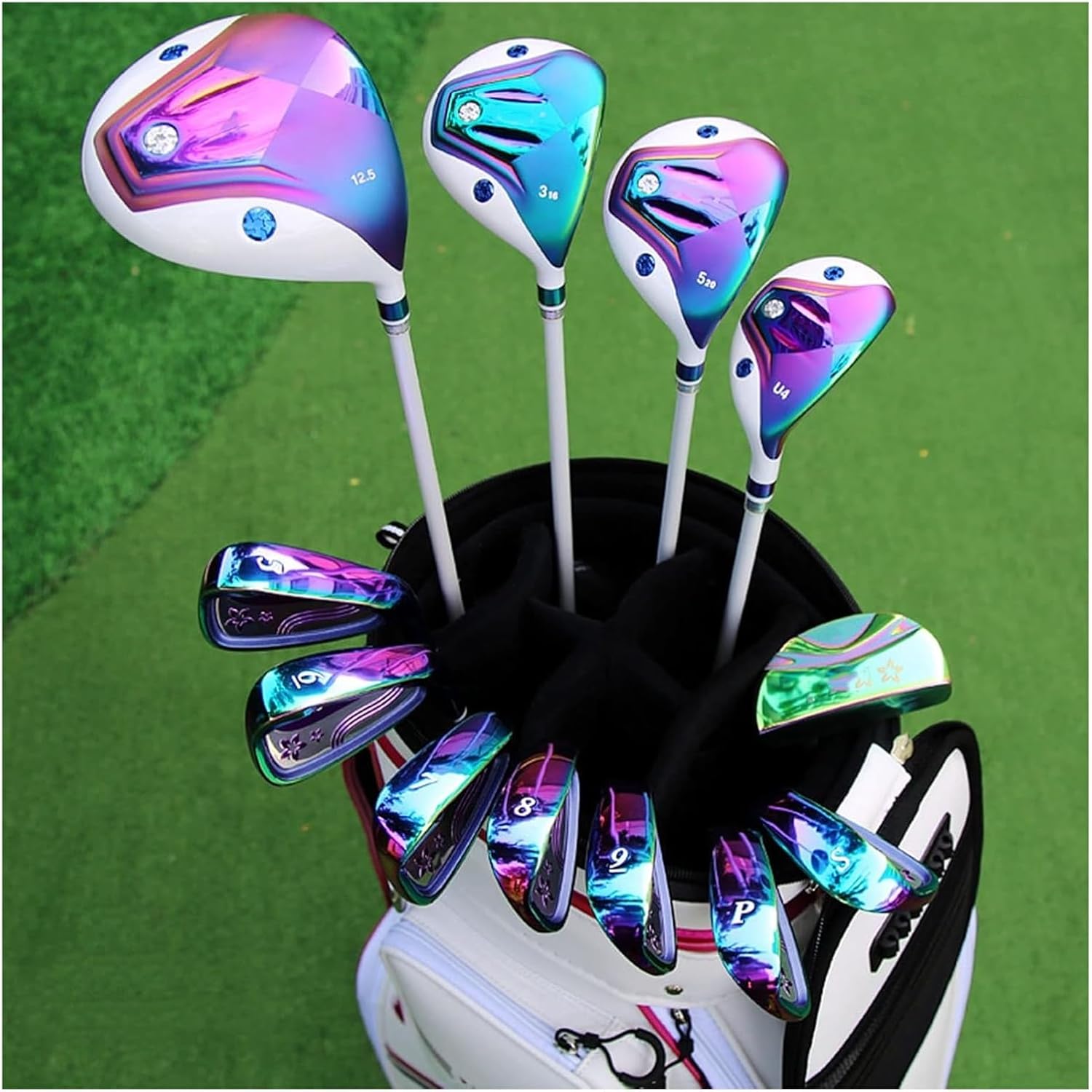 Vice Golf,Golf Set, Complete Golf Clubs for Women Set Learning Training Carbon Shaft 12 with Cue Bag