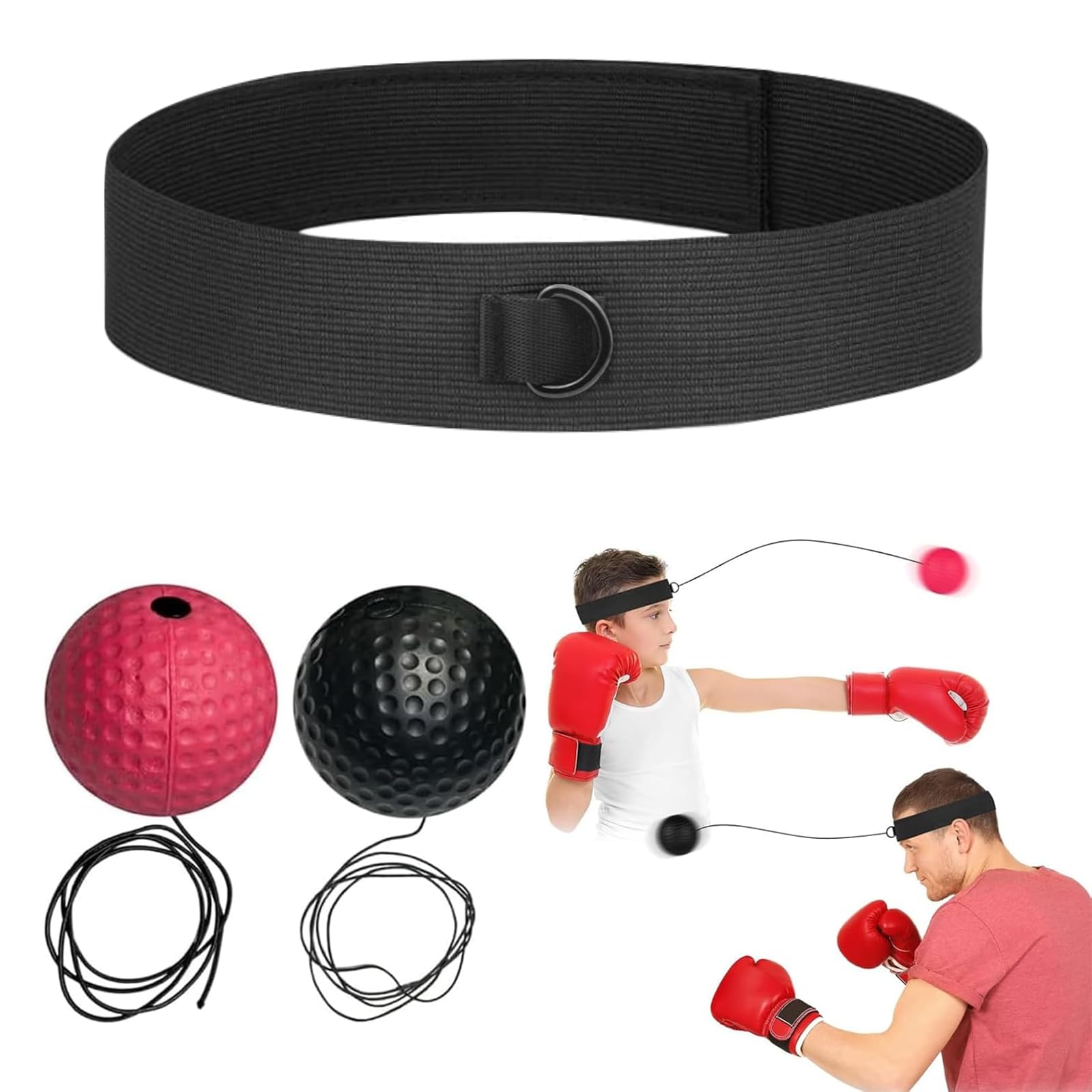 Pelota Entrenamiento de Reflejos Boxeo,Pelotas de Reflejo,Boxing Reflex Ball,se Utiliza para Entrenar Reacciones, Flexibilidad, Coordinación Ojo-Mano y Habilidades Manuales