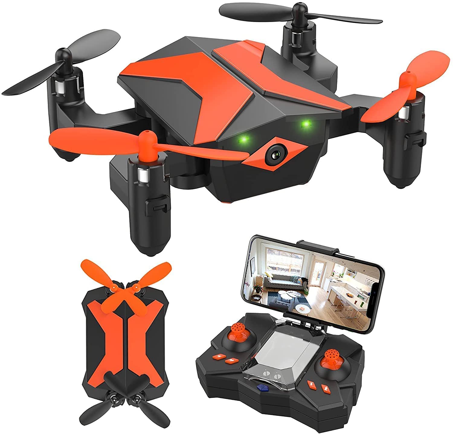 Drone, zdalnie sterowany quadcopter z aplikacj膮 wideo FPV, sterowanie g艂osem, trzymanie wysoko艣ci, sk艂adany dron dla dzieci prezent dla ch艂opca zabawka dla dziewczynki