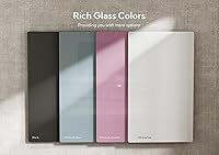 Vista 7 de INNOVAR Escritorio de pie de cristal con cajones, escritorio eléctrico de altura ajustable, pequeños escritorios de pie con almacenamiento, 40