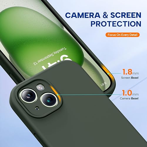 Miniatura 771 de Miracase - Funda diseñada para iPhone 11 con protector de pantalla, funda de goma de silicona líquida, protección total contra caídas y a prueba