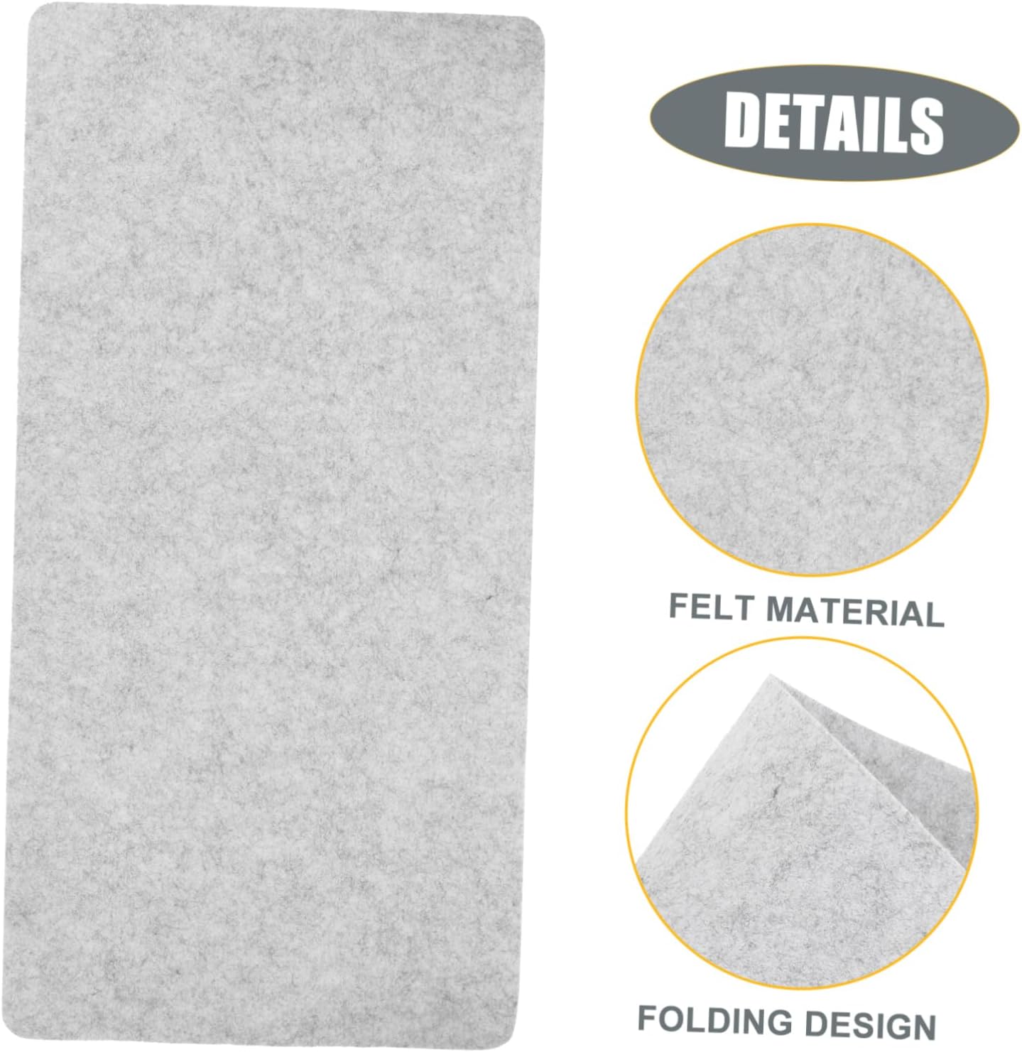 OUNONA Large Non-Slip Felt Desk Mat Versatile Office Cushion for Home and Workspaces Light Gray and Easy to Clean Surface for Organized Work Areas