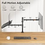 Redbat Moniteur et support de support pour ordinateur portable, Arme de moniteur entièrement réglable avec bac ventilé pour 13" à 32" LCD Écrans et carnet de notes jusqu'à 16", Ça tient jusqu'à 22lbs, VESA Compatible, Options de montage double