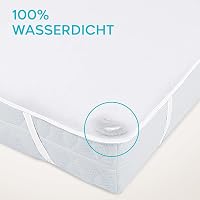 Twinzen Vízálló Matracvédő 150x190 cm - Légáteresztő Pamut, Oeko-Tex Tanúsított, Sarokelasztikus Matracvédő Huzat Fehér Színben 2
