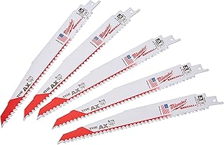 Milwaukee 48-00-5026 The Ax 9-Inch 5 TPI Reciprocating Saw Blades, 5-Pack