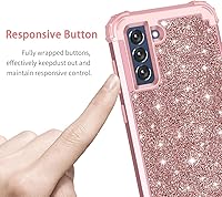 Vista 5 de LONTECT Funda para Galaxy S21 FE 5G no compatible con S21 5G Funda híbrida resistente 3 en 1 resistente híbrida resistente de alto impacto a prueba