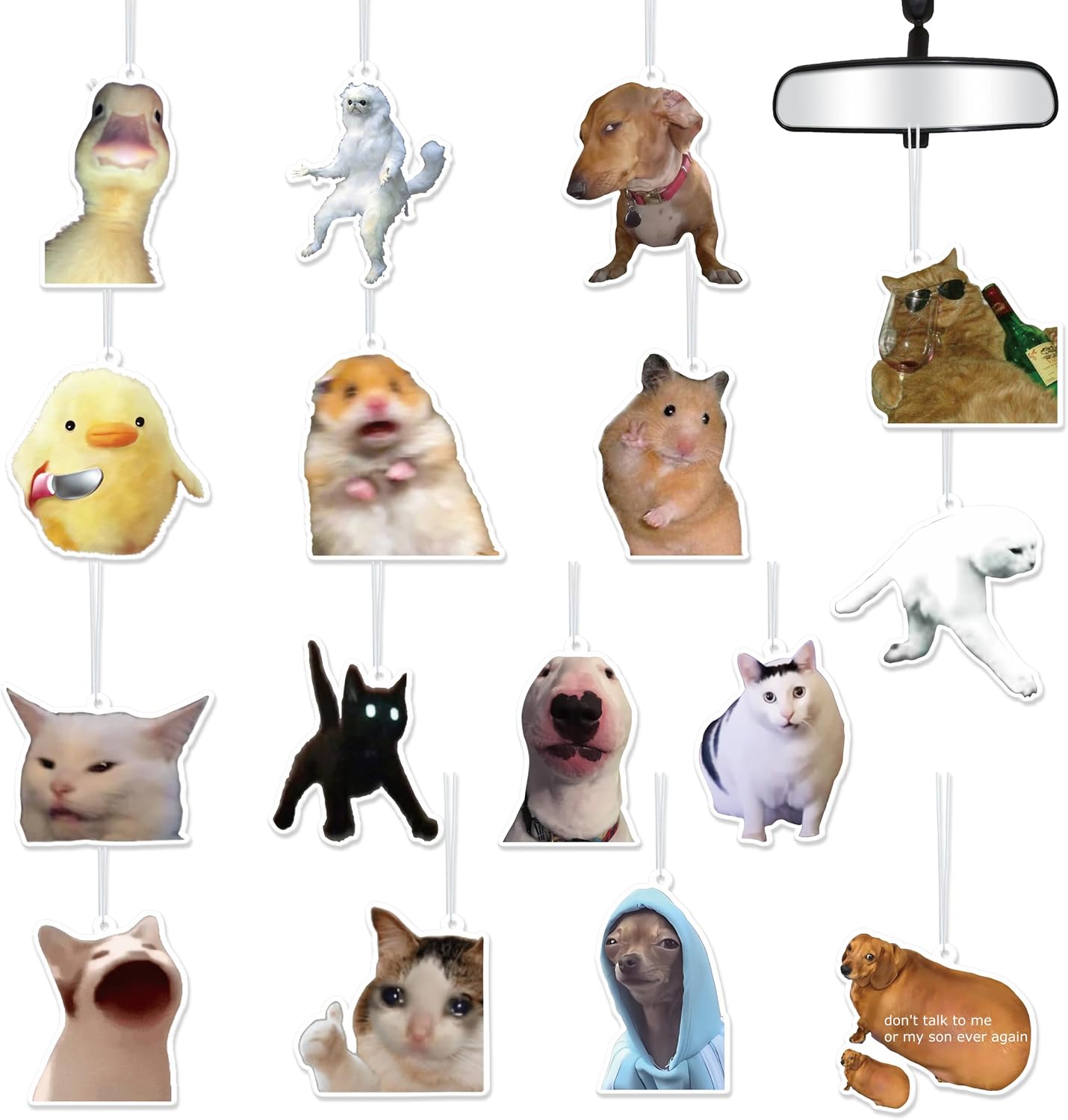 Funny Animals Car Accessories - 16Pcs Cute Hanging Air Fresheners