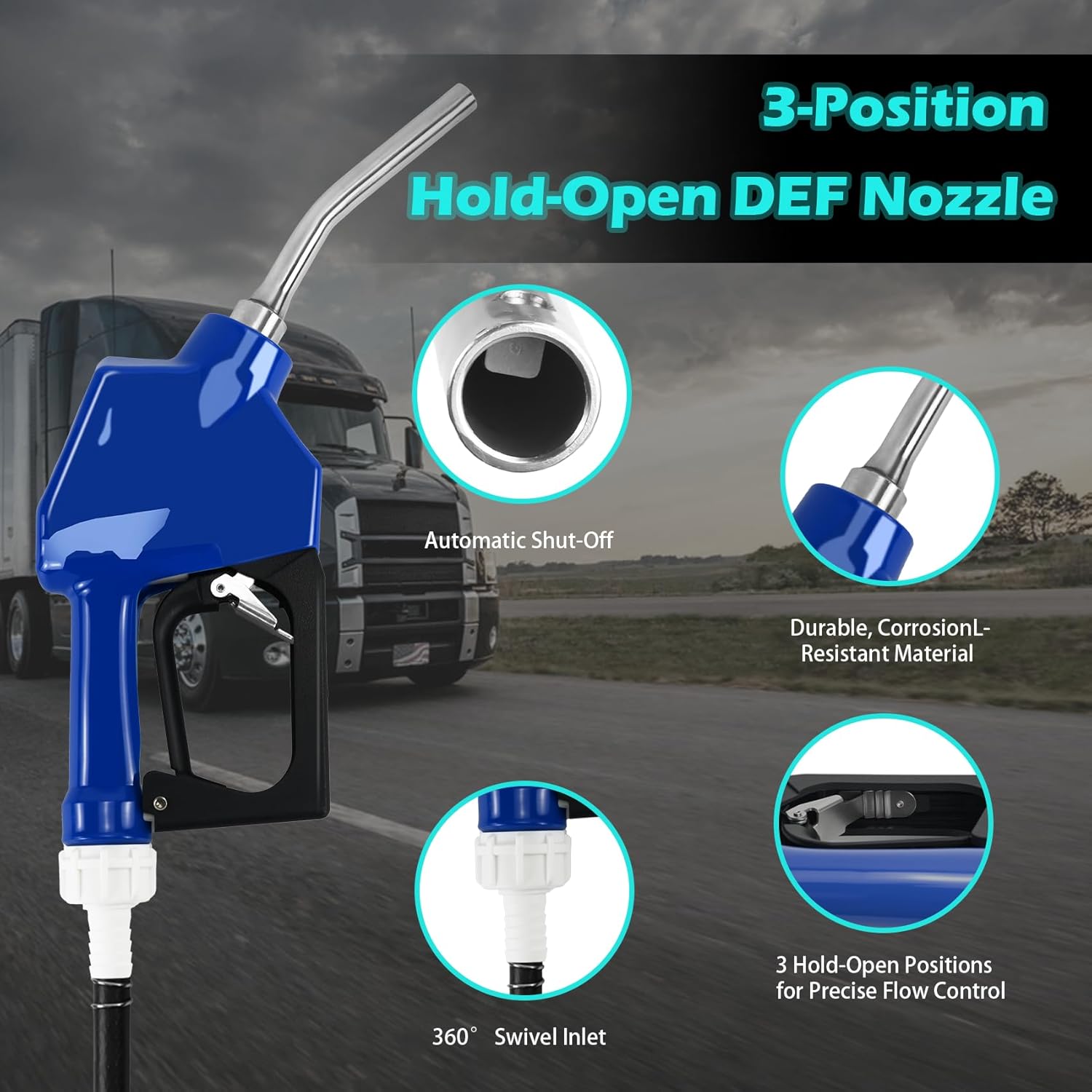 AC 110V-120V DEF Transfer Pump Kit with US Plug, High-Flow Self-Priming DEF Pump for Diesel Exhaust Fluid Transfer, Compatible with Drums, Totes, and Wall Mounting, Includes Premium Accessories