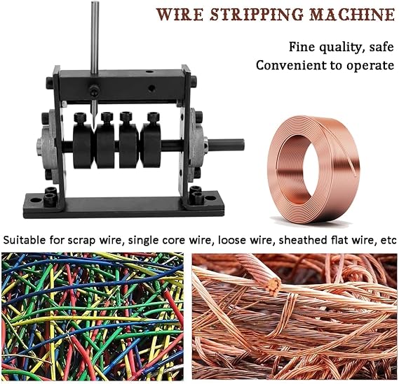 Portable Manual Wire Stripping Machine Scrap Cable Peeling Machines Stripper for 1~30mm Utility Hand Tool Connect Electric Drill,Powerful Performance(1500W)