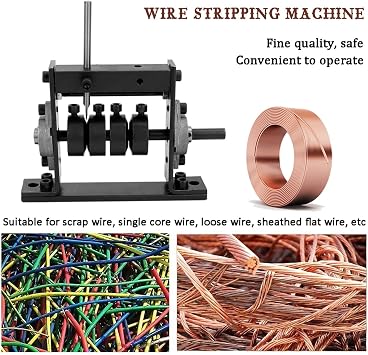 Portable Manual Wire Stripping Machine Scrap Cable Peeling Machines Stripper for 1~30mm Utility Hand Tool Connect Electric Drill,Powerful Performance(1500W)