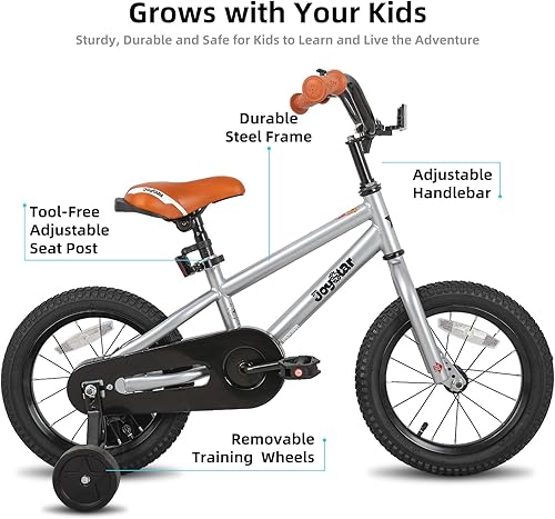 Miniatura 2 de JOYSTAR Bicicleta infantil para niños de 2 a 12 años, bicicletas para niños y niñas, 12 a 20 pulgadas, estilo BMX, con ruedas de entrenamiento,