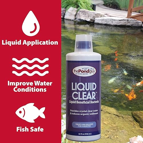 Miniatura 7 de The Pond Guy LiquidClear - Limpiador beneficioso para estanques de bacterias para jardines acuáticos al aire libre y estanques pequeños, reductor de