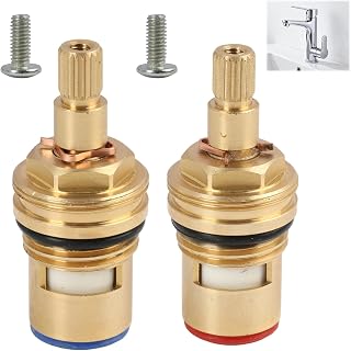 2 Piezas De Cartuchos De Cerámica Para Grifo, Válvulas De Disco De Cobre, Reemplazo Universal Para Agua Fría Y Caliente, Incluye 2 Tornillos De 4 Mm, Ideal Para Cocina Y Baño Mixer Tap Cartridge