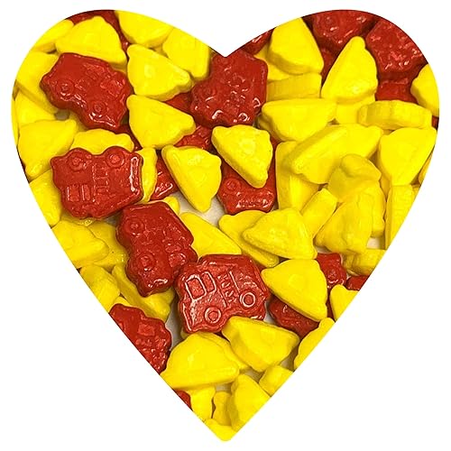 COOL MOM SPRINKLES Bombero de bomberos con sombrero duro para pasteles (4 onzas)  Gránulos temáticos de bombero para decorar pasteles, cupcakes,