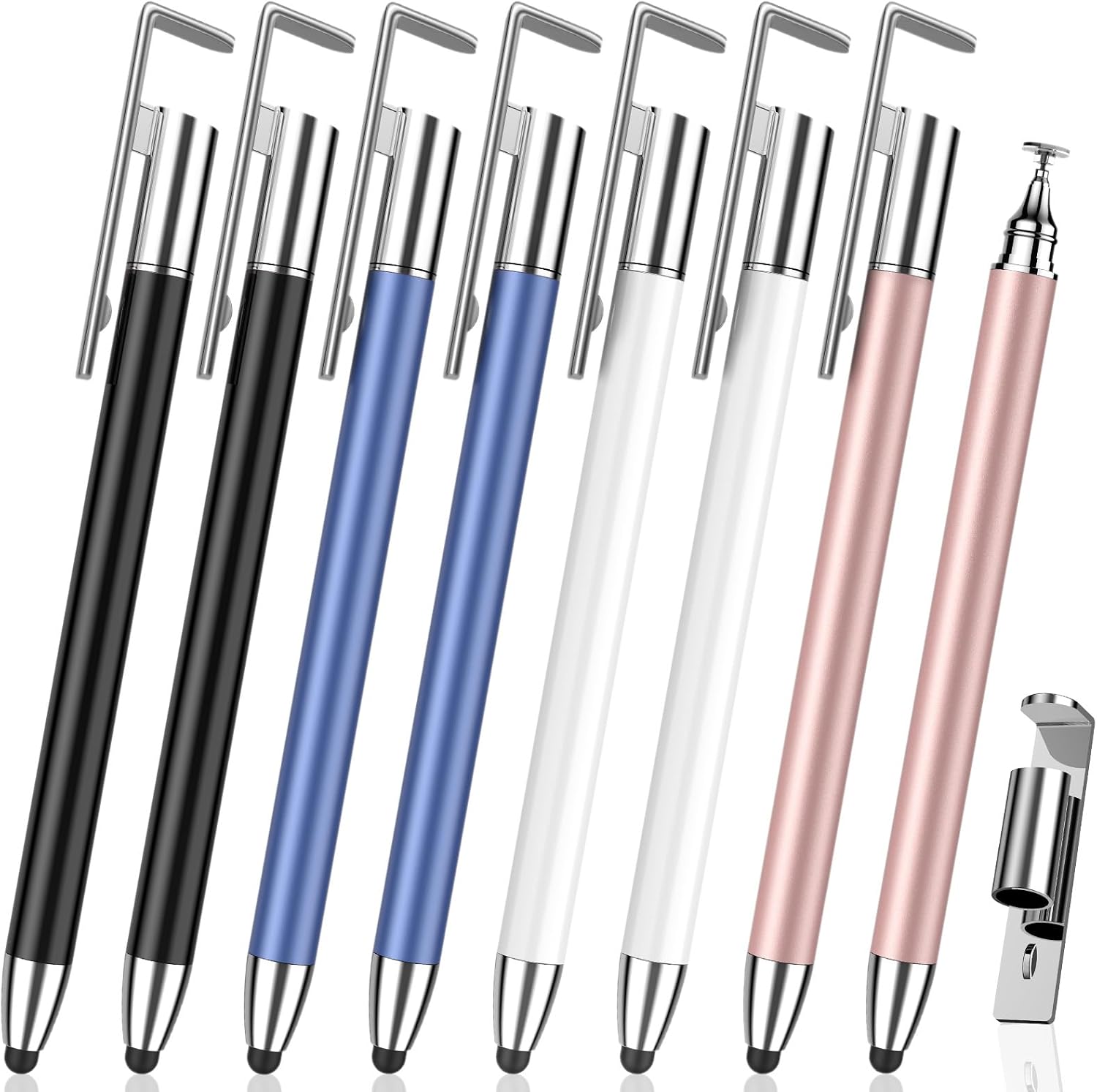 MEKO Stylus Pen for Touchscreen, 8-Pack Stylists Pens with Cap and Stand