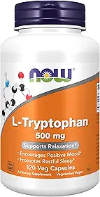 Triptofano 500mg 120 capsulas vegana - Now Foods