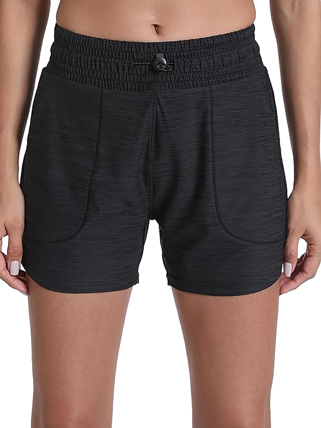 Rrosseyz Running Shorts for Women with Liner High Waisted Lightweight Athletic Shorts with Pockets for Workout Gym Outdoor