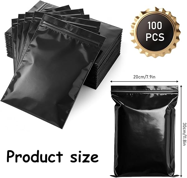 Sacchetti per lo smaltimento degli stomi, 100 sacchetti per pannolini, a prova di perdite, inodore, 20 x 30 cm, per sacchetti per colostomia, pannolini, inserti per incontinenza, sacchetti per urina - 2