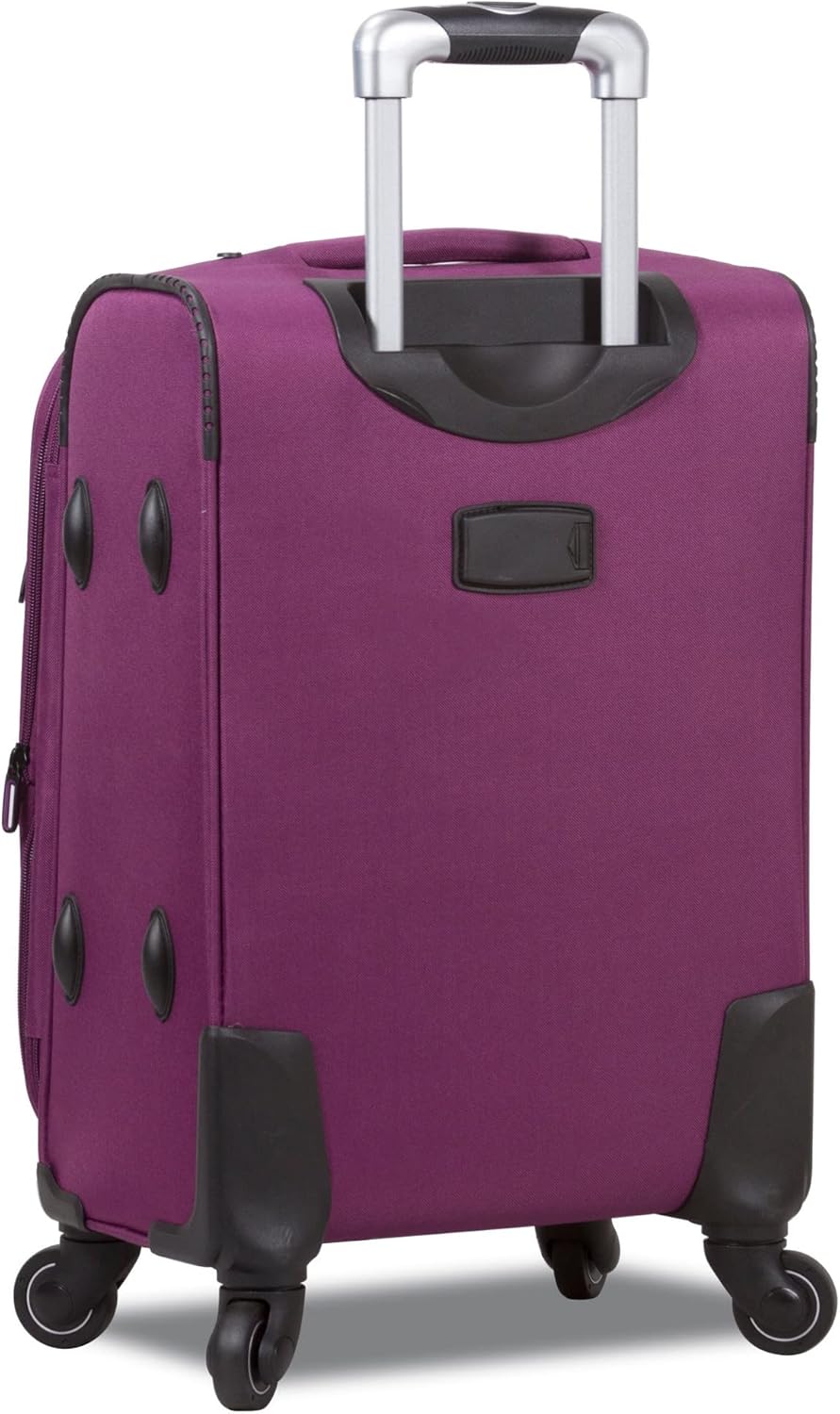 review Rolite Explorer 3-Piece Expandable Spinner Luggage Set, Purple, One Size