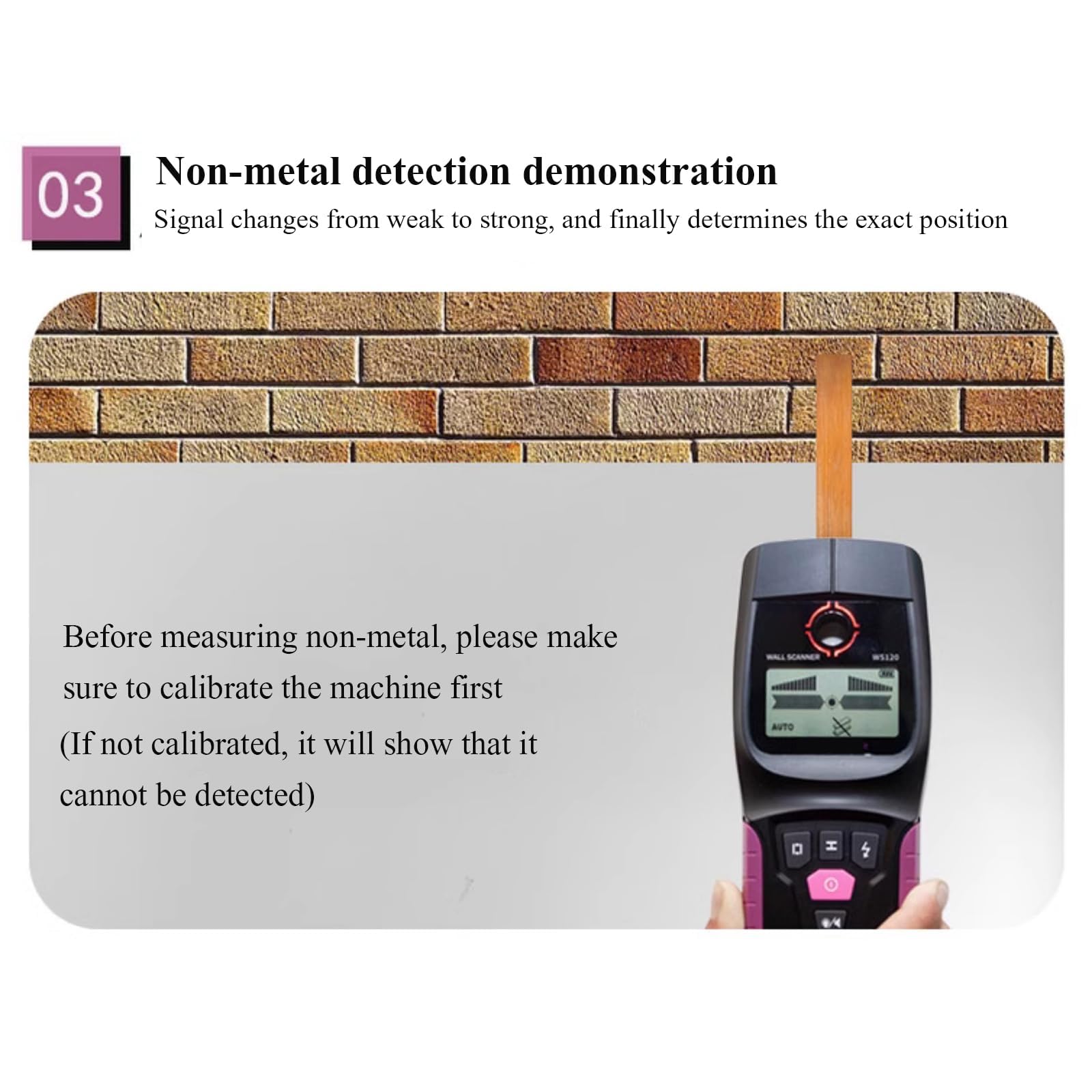 Detector digital de metales de pared, escáner de tuberías de agua y cable vivo, encuentra cables ocultos de metal, madera y CA en las paredes, herramienta de detección precisa y fácil de usar