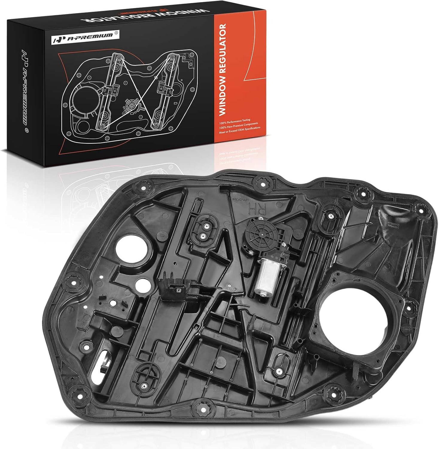 A-Premium Front Passenger Side Electric Power Window Regulator with Motor Compatible with Kia Optima 2011 2012 2013, with Panel (Built in USA)