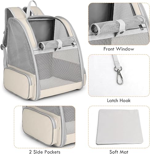 Miniatura 2 de Mochila expandible para gatos aprobada por aerolíneas para perros pequeños, bolsa de viaje plegable plegable para llevar gatos, cachorros, gatitos,
