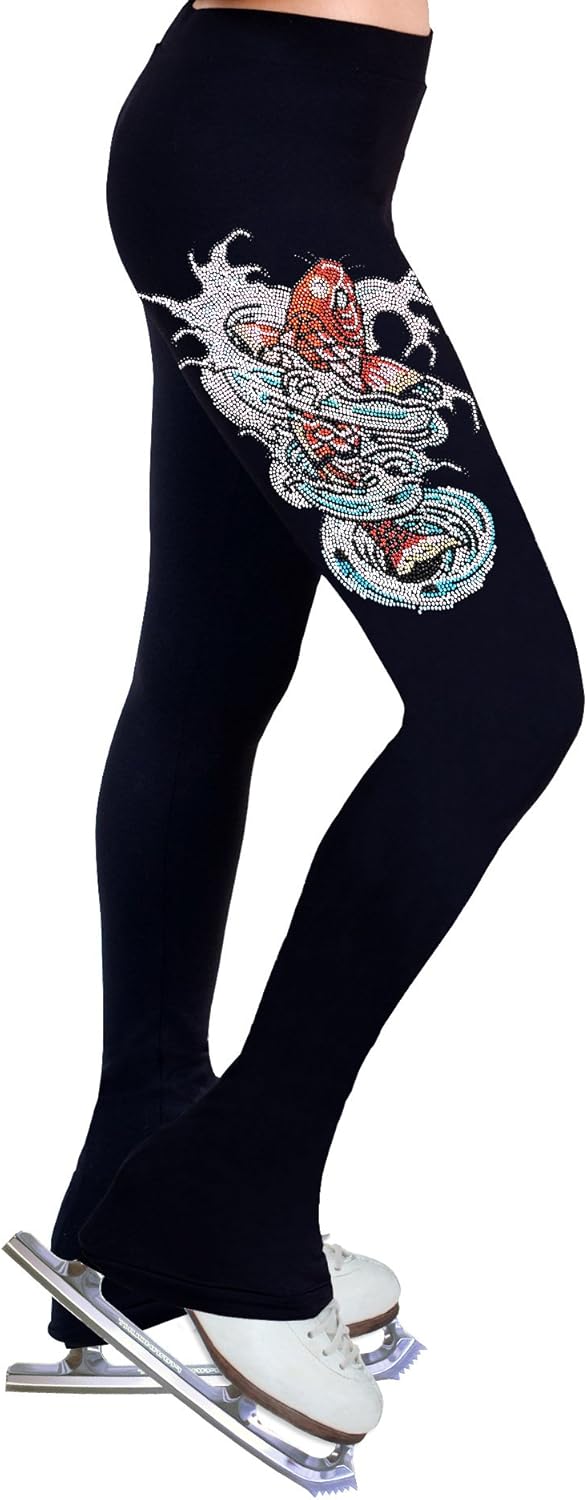 Figure Skating Practice Pants with Rhinestones R101 - Child Sizes