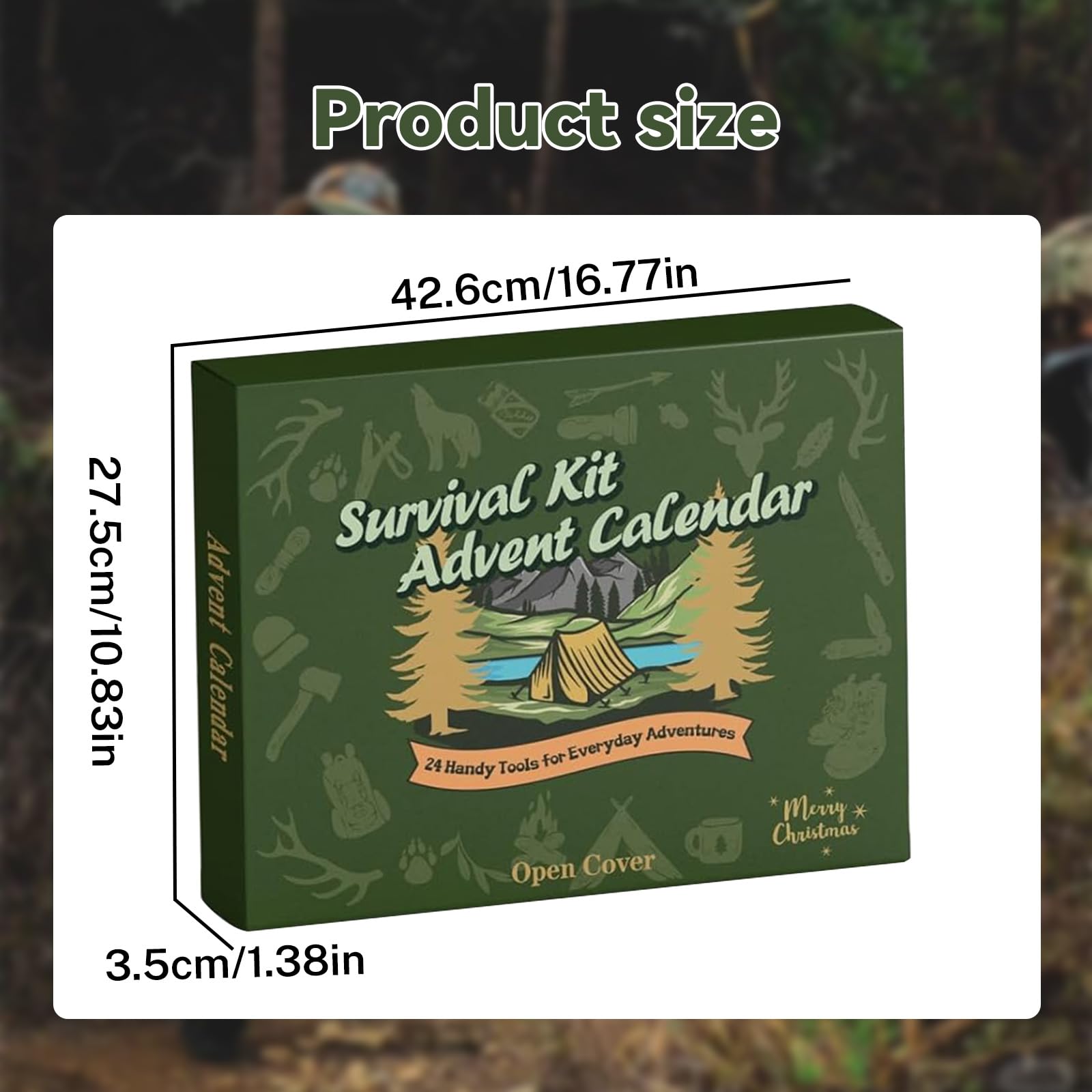Calendrier De L'Avent Homme 2025 - Kit Survie Complet 24 Outils, Cadeau Noël Original Pour Papa, Mari, Ado, Aventure Plein Air