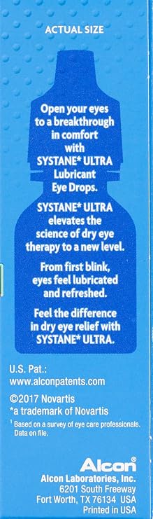 Systane Ultra Eye Drops Lubricant High Performance Dhdrs Two- 4-mL 0.14 fl oz. Bottles