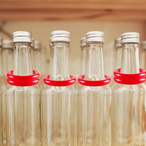 Miniatura 5 de Super Z Outlet Anillos de carnaval de plástico rojo de 2.5 pulgadas para juegos de lanzamiento de anillos, juguetes de recuerdo de fiesta (paquete